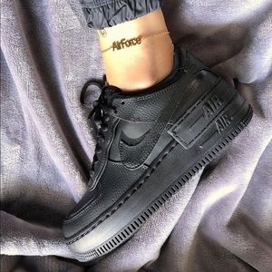 NIKE Air Force 1 Shadow Sneakers Shoes Black
